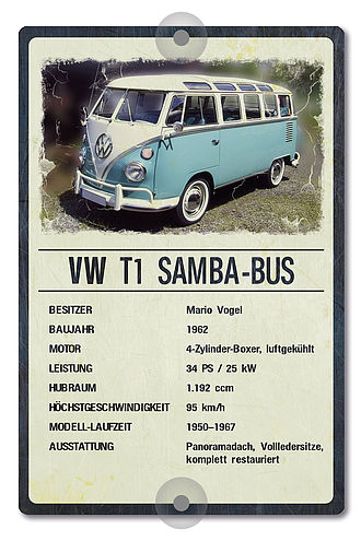 Oldtimer-Präsentationsschild 200 x 300 mm vintage Oldtimer-Präsentationsschild 200 x 300 mm vintage