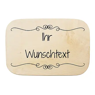 Rechteckiges Schild aus Holz mit Wunschtext