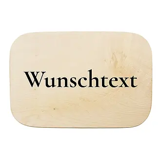 Rechteckiges Schild aus Holz mit Wunschtext