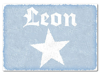 Retroschild mit Wunschtext A4 pastellblau Retroschild mit Wunschtext A4 pastellblau