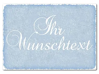 Retroschild mit Wunschtext A4 pastellblau