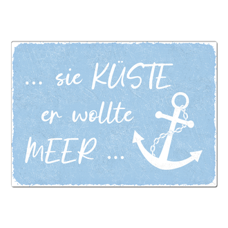 Maritimes Dekoschild mit Spruch