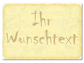 Retroschild mit Wunschtext A4 pastellgelb