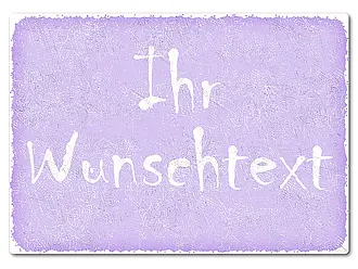 Retroschild mit Wunschtext A4 pastellviolett