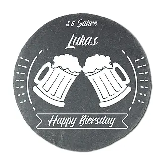 Biergeburtstag - Schild mit Jahreszahl und Name
