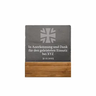 Schieferschild als Dienstauszeichnung