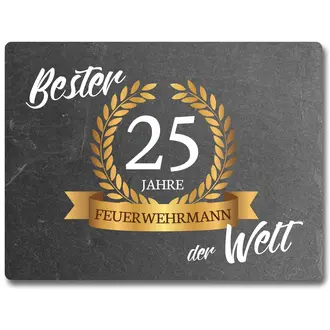 Schiefertafel "Bester Feuerwehrmann der Welt"