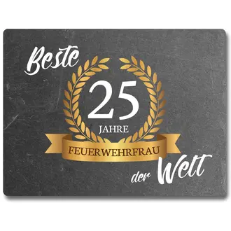 Schiefertafel "Beste Feuerwehrfrau der Welt"