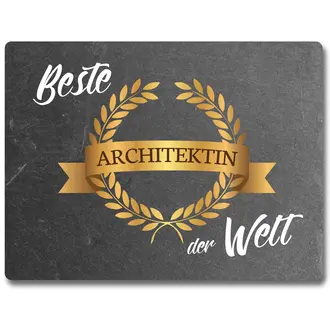 Schieferschild "Beste Architektin der Welt"