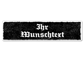 Black Vintage Schild mit Wunschtext