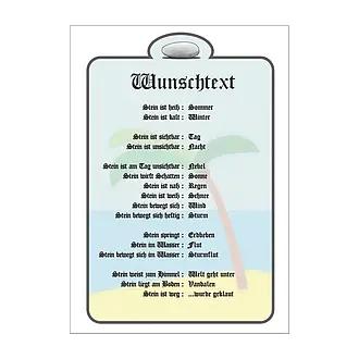 Schild für Insel-Wetterstein im DIN A4-Format 