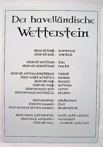 Schild für Wetterstein im DIN A4-Format Schild für Wetterstein im DIN A4-Format