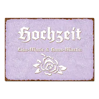 Hochzeitsgeschenk Schild