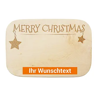 Schneidebrettchen zu Weihnachten mit Namen 