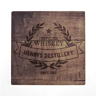 Untersetzer für Whiskyliebhaber 4er Set mit Namen und Jahr Design 1