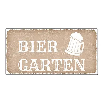 Vintage Schild Biergarten