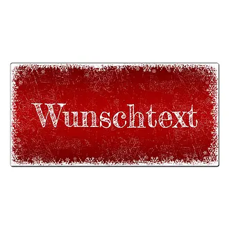 Schild mit Wunschtext für die Weihnachtszeit