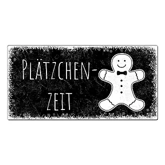 Plätzchenzeit  - Schild mit Wunschtext