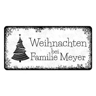 Weihnachtsschild mit Name