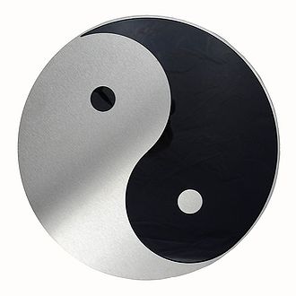 Yin und Yang - Deko aus Edelstahl für die Wand