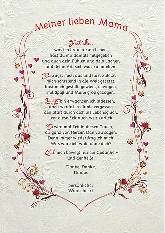 Urkunde Mama