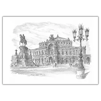 Kunstdruck Semperoper Dresden