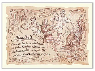Sportbild Handball - braun / schwarz