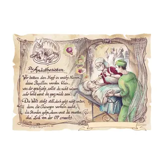 Kunstbild Anästhesist mit Wunschtext