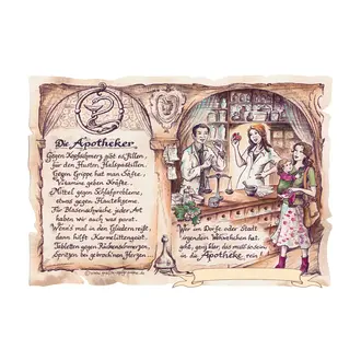 Zunftbild Apotheker mit Wunschtext
