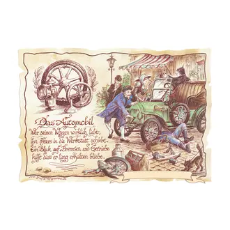 Kunstbild Automobil mit Wunschtext