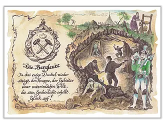 Zunftbild Bergleute - farbig