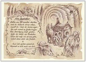 Kunstbild Bestatter - braun/schwarz