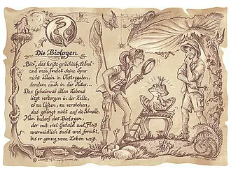 Kunstbild Biologe - braun / schwarz
