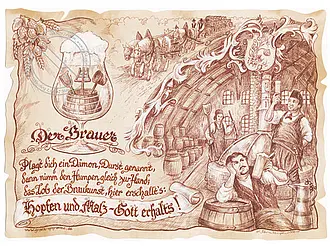 Kunstbild Brauer - braun / schwarz