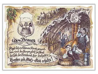 Zunftbild Brauer - farbig