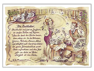 Zunftbild Buchhalter - farbig