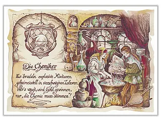 Zunftbild Chemiker - farbig