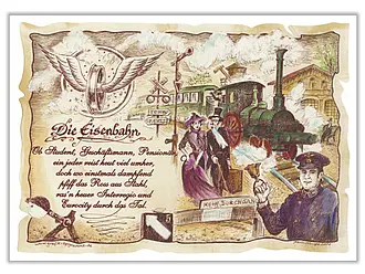 Zunftbild Eisenbahn - farbig