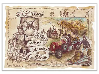 Zunftbild Feuerwehr - farbig
