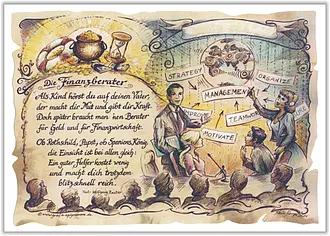 Zunftbild Finanzberater - farbig