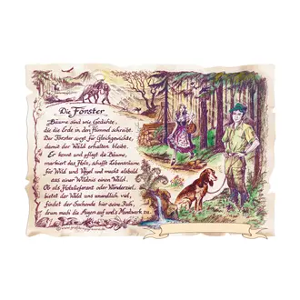 Kunstbild Förster mit Wunschtext