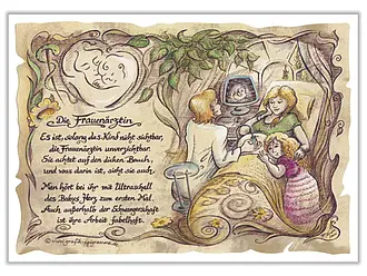 Zunftbild Frauenärztin - farbig