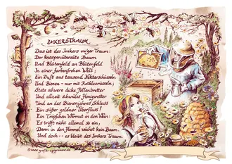 Kunstbild Imkerstraum - farbig