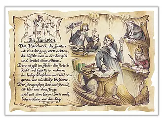 Zunftbild Jurist - farbig