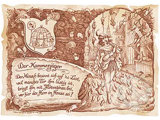 Kunstbild Kammerjäger - braun / schwarz