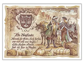 Zunftbild Kaufleute - farbig