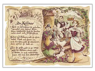 Kunstbild Kellner - farbig