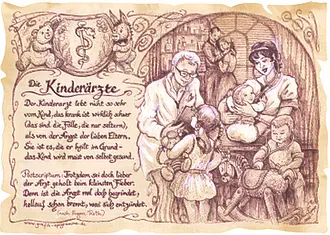 Zunftbild Kinderarzt - braun / schwarz