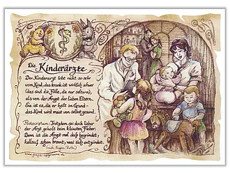Kunstbild Kinderarzt - farbig