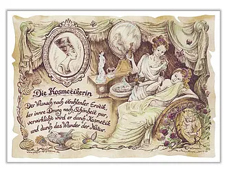 Kunstbild Kosmetikerin - farbig